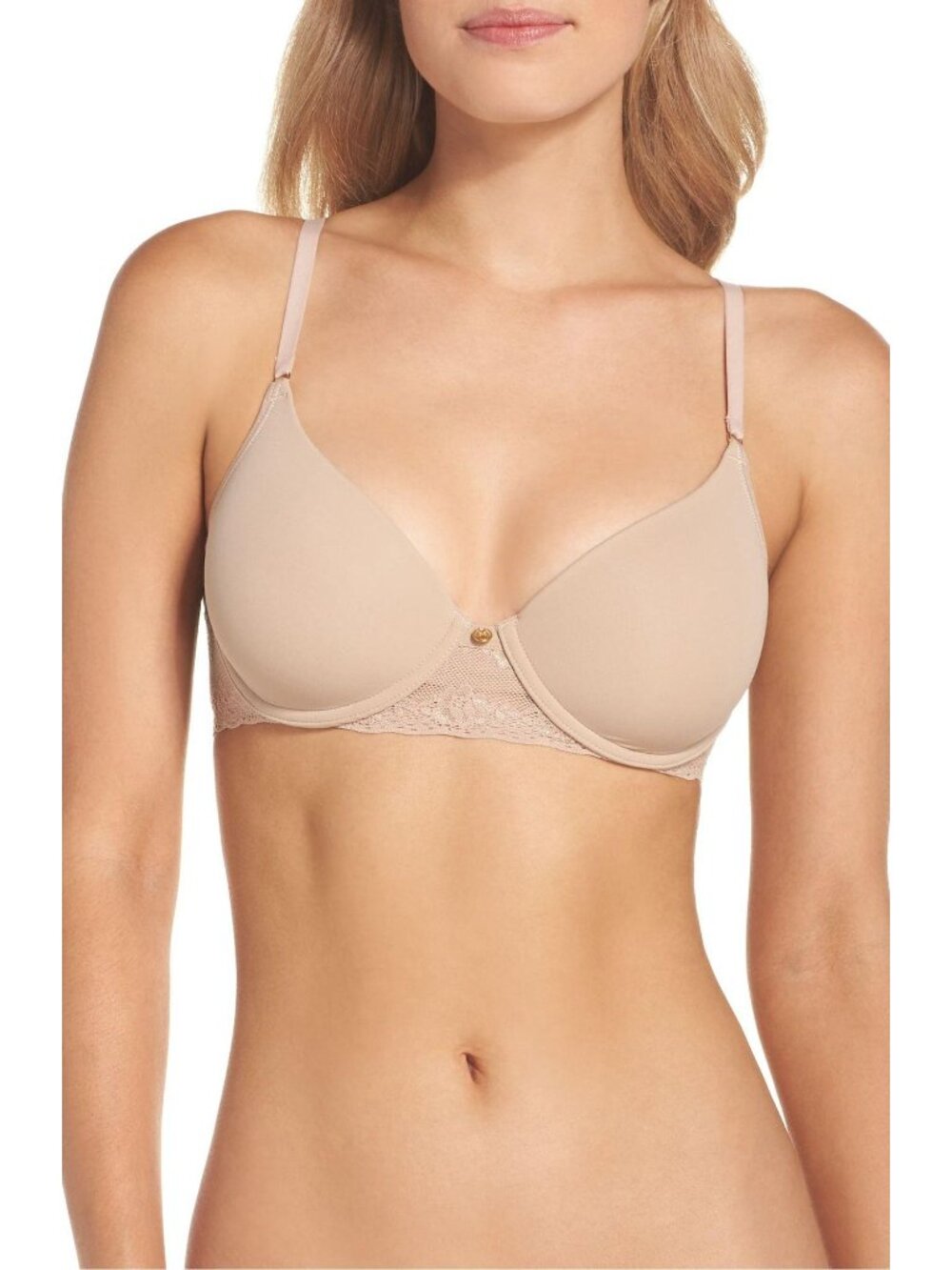 🆕NATORI Bliss Full Underwire T-Shirt Bra 38DD Nude Beige #721154